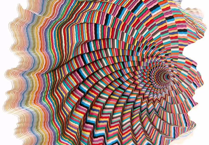 opera di Jen Stark - arte psichedelica