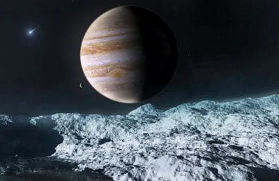 Giove visto dalla sua luna Europa